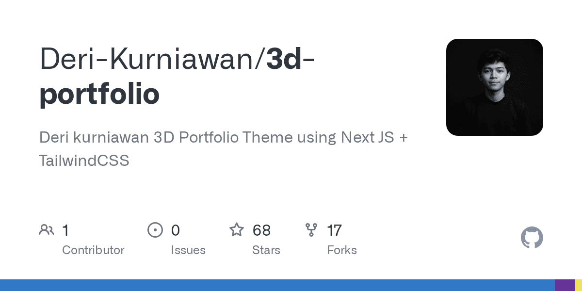 3D Theme Portfolio Preview